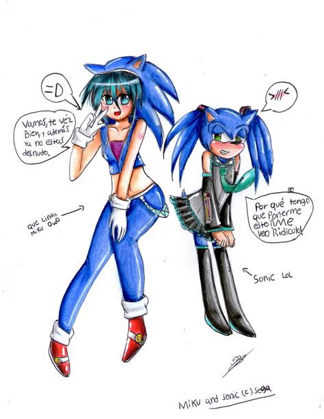 Miku And Sonic 3 By Perlashikon On Deviantart