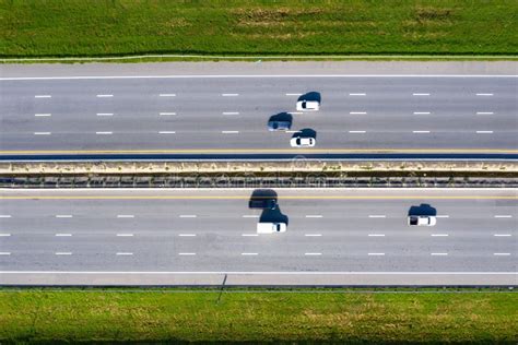 Arial View Of Modern Transportation With Expressway Road Highway Top