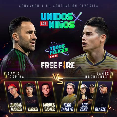 Here the user, along with other real gamers, will land on a desert island from the sky on parachutes and try to stay alive. James Rodríguez y David Ospina jugarán Free Fire por una ...