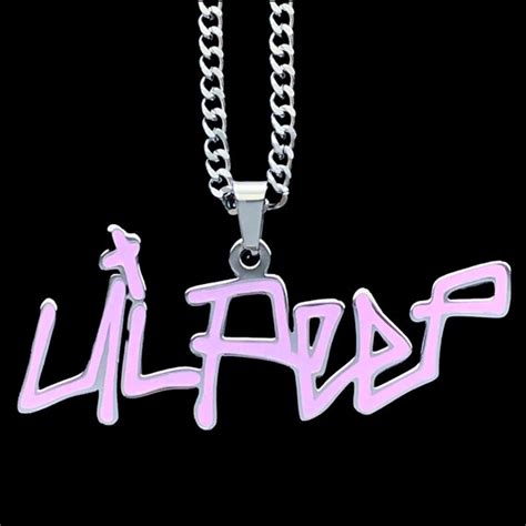 Pink Lil Peep Chain Polished Stainless Steel And Pink Enamel Etsy