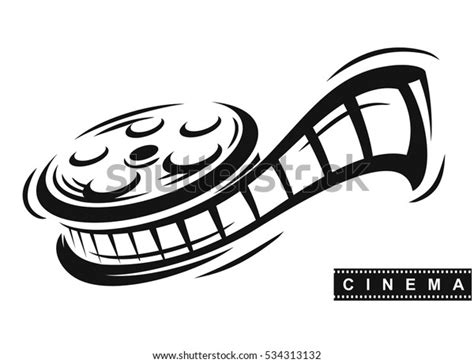 Film Roll Logo Vector Black Cinema Stock Vector Royalty Free 534313132