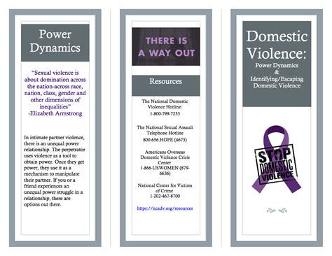 Domestic Violence Pamphlet Brochure