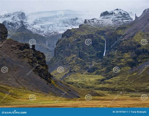 View From Highway To Mulagljufur Canyon During Auto Trip In Iceland
