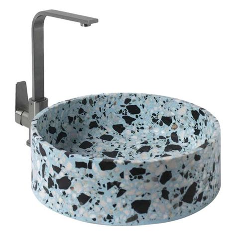 Wash Basin Vessel Sink Hui Made Of Terrazzo White For Sale At