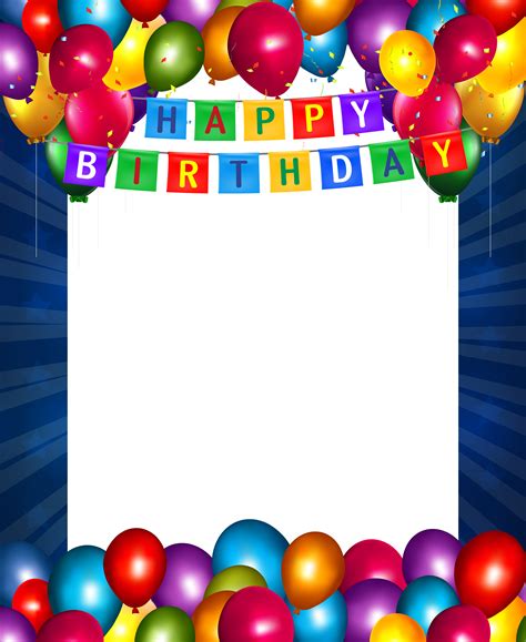 Happy Birthday Blue Transparent PNG Frame | Happy birthday frame, Happy birthday blue, Birthday ...