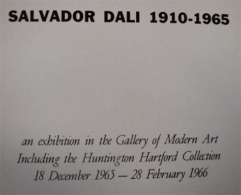 Salvador Dali His Art 1910 1965 Salvador Dali Stated First
