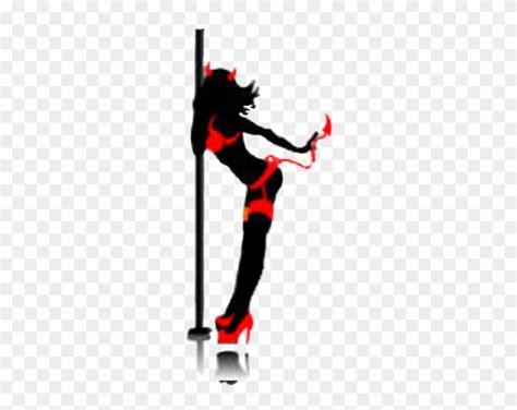 Red Burlesque Dancer Adultentertainnent Silhouette Devil Stripper Full Size Png Clipart