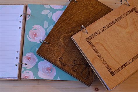 How To Make Your Own Wooden Notebook Wooden Notebooks Wood Journal