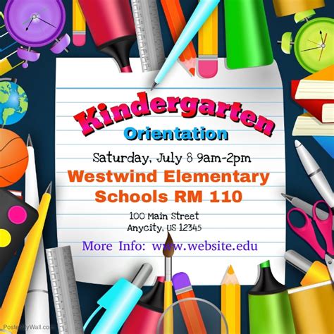 Copy Of Kindergarten Orientation Postermywall