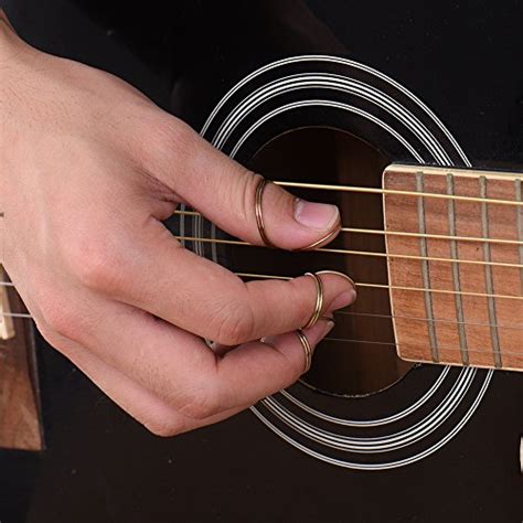 Telisii 1 Thumb And 3 Finger Metal Plectrum Guitar Finger Picks Set