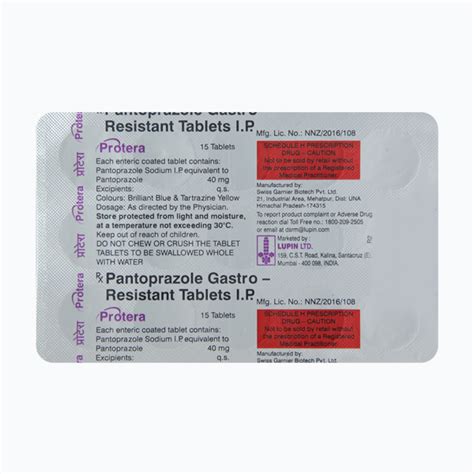 Protera 40mg Tablet 15s Buy Medicines Online At Best Price From