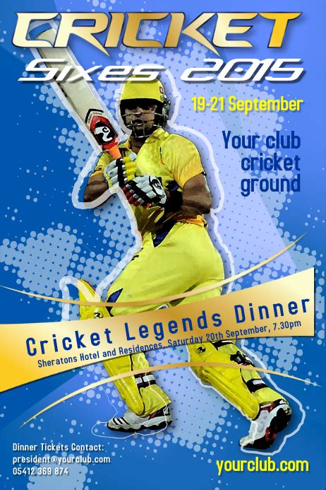 Copy Of Cricket Poster Template Postermywall