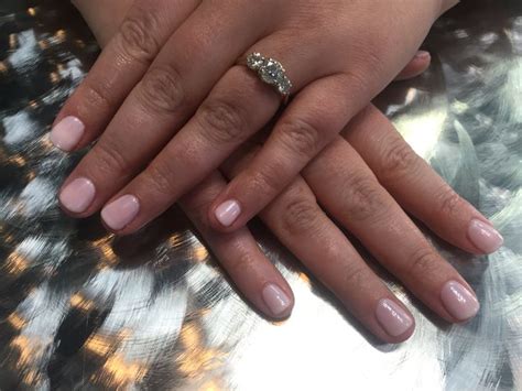 Engagement Wedding Nails Cnd Shellac 2 Coats Of Romantique With One
