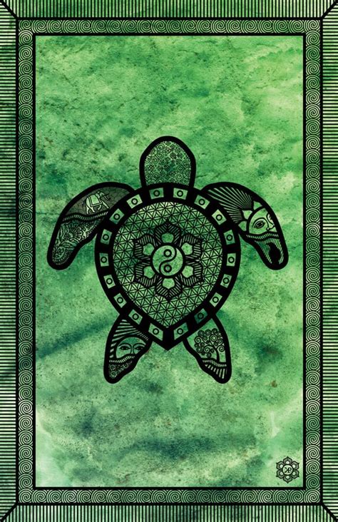 Turtle Spirit Animal Archival Art Sacred By Kelbypruchnick