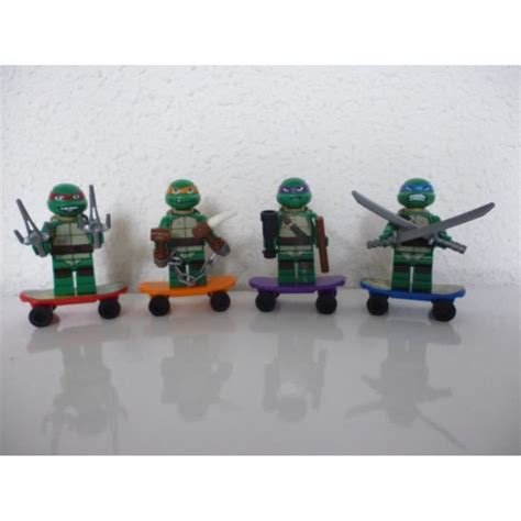 Lot 4 Minifigures Tortue Ninja Compatible Légo Achat Vente