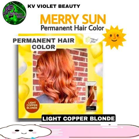 Merry Sun Permanent Hair Color Light Copper Blonde Shopee Philippines