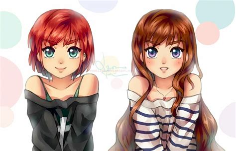 Pin By Kis Csini On Twins Anime Brown Hair Two Anime Girls Anime