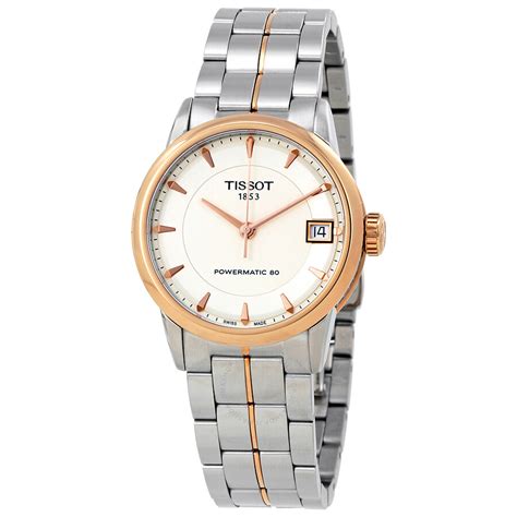 Tissot Lady Luxury Automatic Ivory Dial Two Tone Stainless Steel Ladies