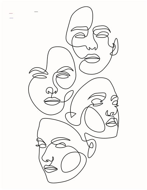 Simpleaestheticwallpaper Line Art Drawings Abstract Face Art