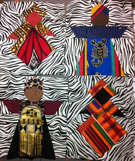 African Queens Paper Pieced 6in X 7in Paper Piecing Quilts Paper