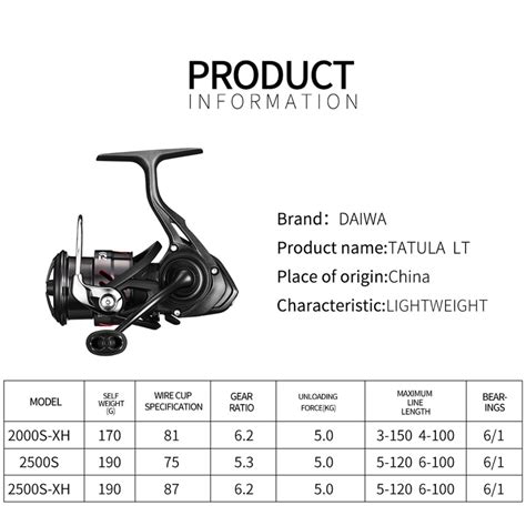 DAIWA TATULA LT Original Product Spinning Wheel 2000S XH 2500S 2500S XH