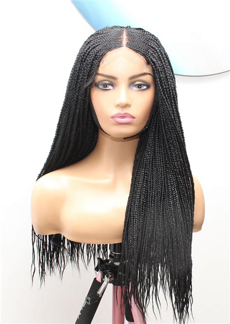 Braided Lace Front Wig Ghana Cornrow Wig Fully Hand Etsy