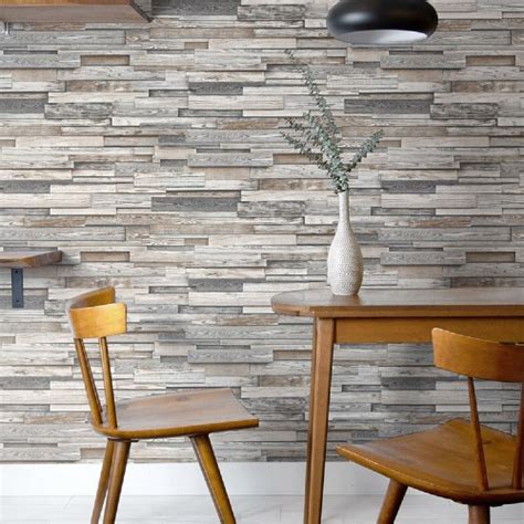All timberchic wooden wall planks are handmade out of 100% reclaimed wood found in northern maine lakes. Reclaimed Wood Plank Peel & Stick Wallpaper - Lelands ...