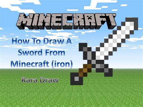 How To Draw A Minecraft Sword Iron Youtube