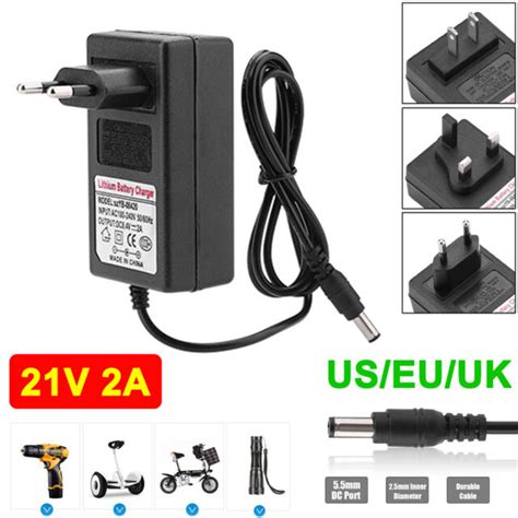 Universal Power Adapter Ac 100 240v Dc 21v 2a Safe Charge Replacement