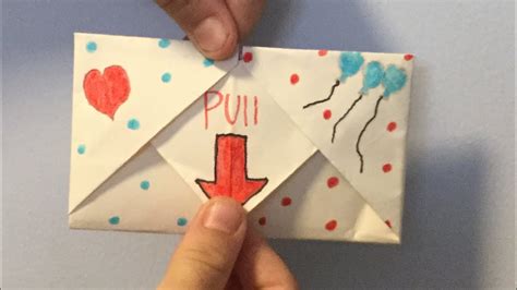 Diy Pull Tab Origami Envelope Card Youtube