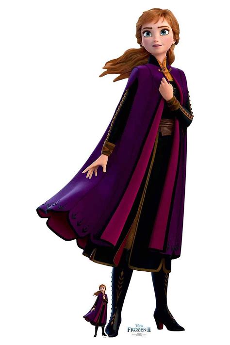 Anna Purple Coat From Frozen 2 Official Disney Cardboard Cutout