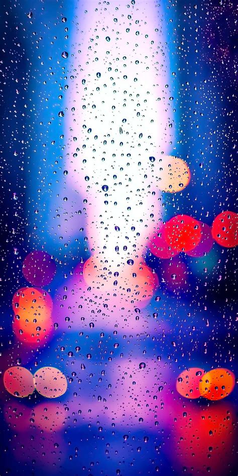 Rain Drops Bokeh Lights Glass Iphone Wallpaper Iphone