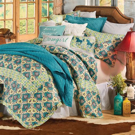 western spring quilt bed set twin