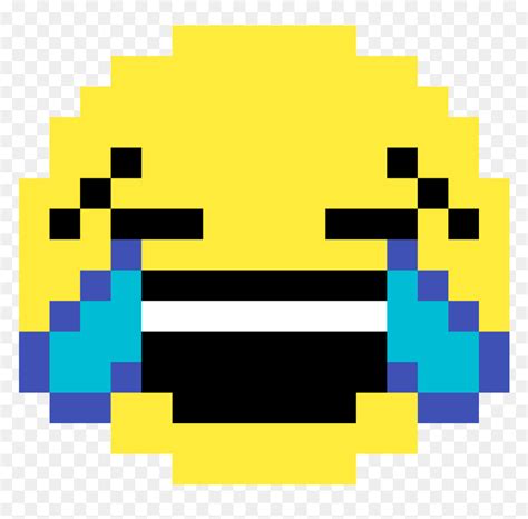 Laughing Crying Emoji Pixel Art Grid Including Transparent Png Clip Images