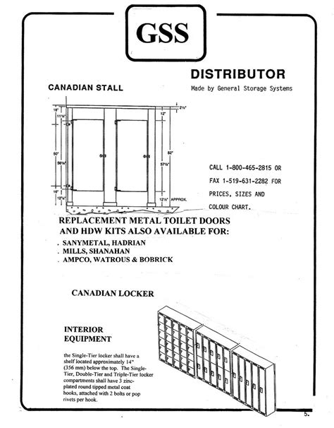 Toilet partition material selection page. GSS Canadian Stall & Canadian Locker Overview | Toilet Partition Hardware from Wielhouwer ...
