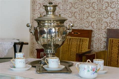 Russian Tea Samovar Concept Traditional Russian Culture Object Samovar