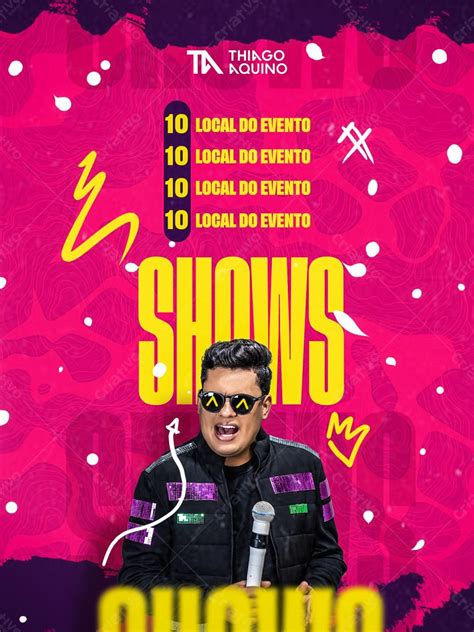 Agenda Thiago Aquino Flyer - PSD [download] 24425 | Criativo Dahora