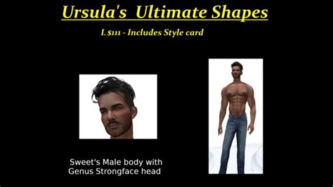 Second Life Marketplace Sweets Male Body Genus Strong Head May21 Shape By Ursularenee
