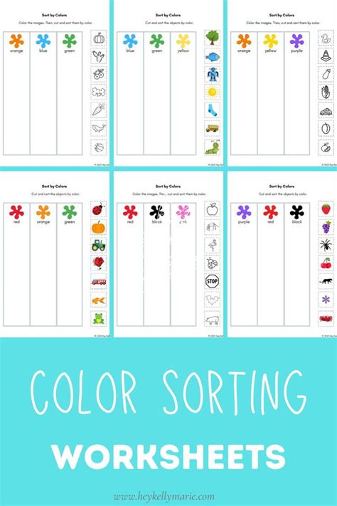 Color Sorting Worksheets Free Preschool Printables Hey Kelly Marie