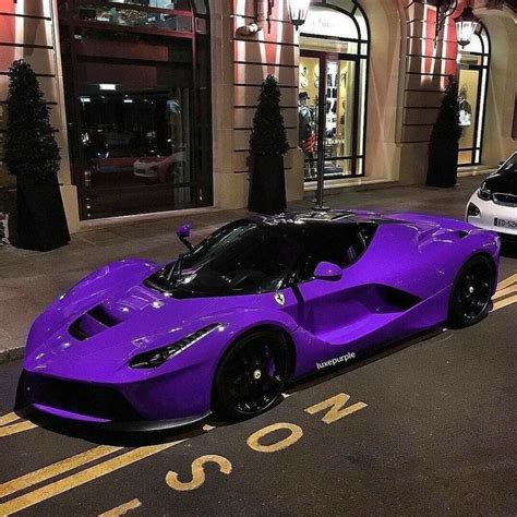 Ferrari Laferrari Sports Cars Luxury Luxury Cars Purple Car