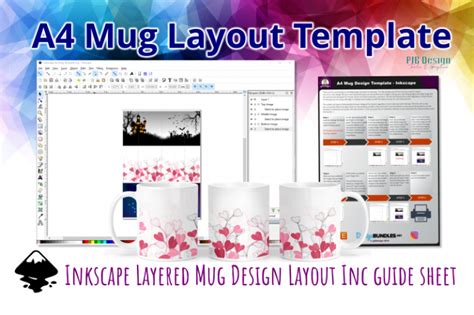 Mug Template For Inkscape Layered Mug Design Layout A4 Layout Design