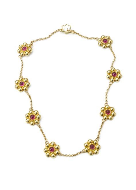 Fox Silver Limited Daisy Necklace With Rubellite