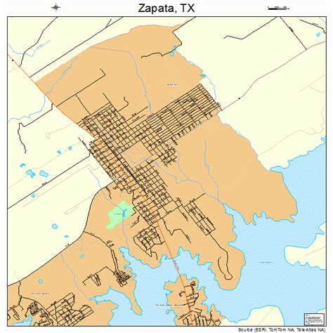 Zapata Texas Street Map 4880716