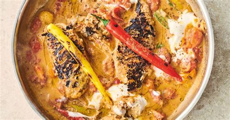 Tender chicken marinated and baked in a spicy yogurt dressing before being tossed through a rich tomato sauce with cashew cream and coriander. Jamie Oliver Butter Chicken Recipe | Channel 4 Keep ...