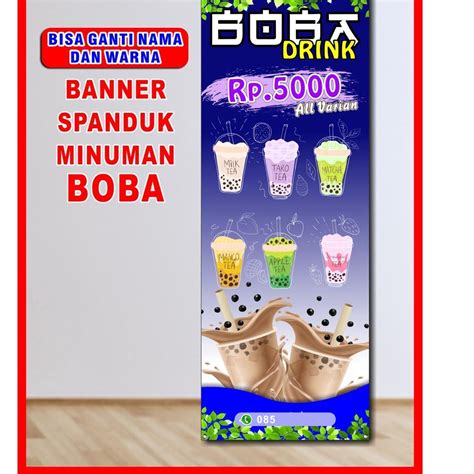 Jual Best Delivery Cetak Spanduk Banner Backdrop Minuman Boba Ukuran
