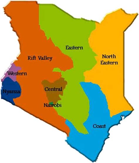 Map Of Kenya Illustrating Kenya Provinces Download Scientific Diagram