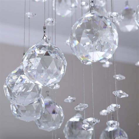 Etelux Chandelier Modern Crystal Raindrop Ceiling Lights Flush Mount