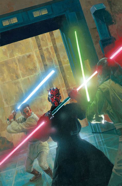 Darth Maul Vs Obi Wan Kenobi And Qui Gon Jinn Wallpaper Star Wars