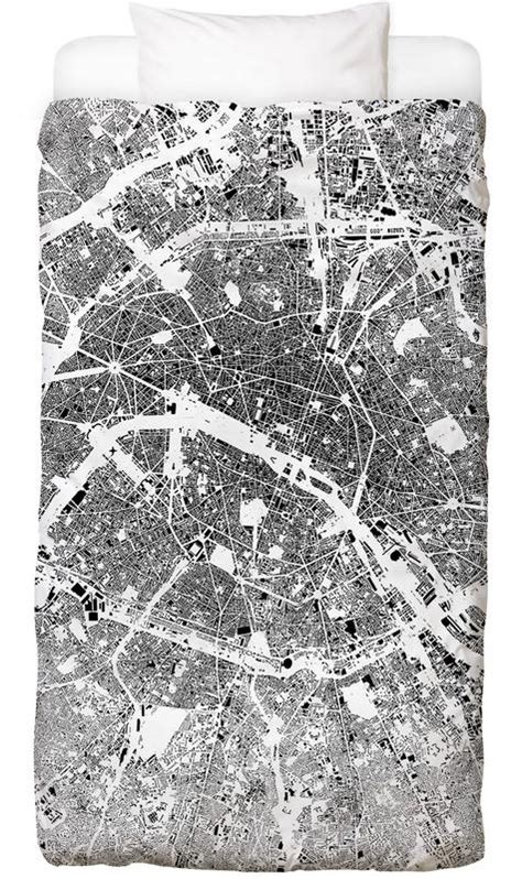 Paris Map Schwarzplan Bed Linen Juniqe