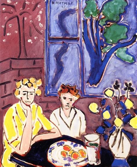 Henri Matisse Deux Jeunes Filles à La Fenêtre Bleue Two Girls Blue